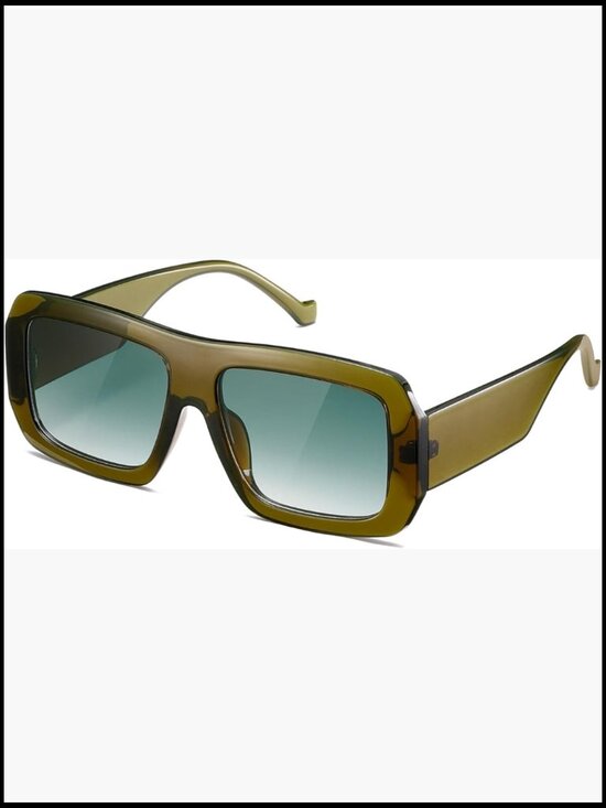 Trendy Retro Oversize Square Frame Sunglasses UV400 Protection main image 7